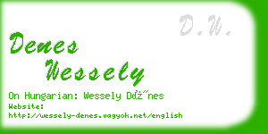 denes wessely business card